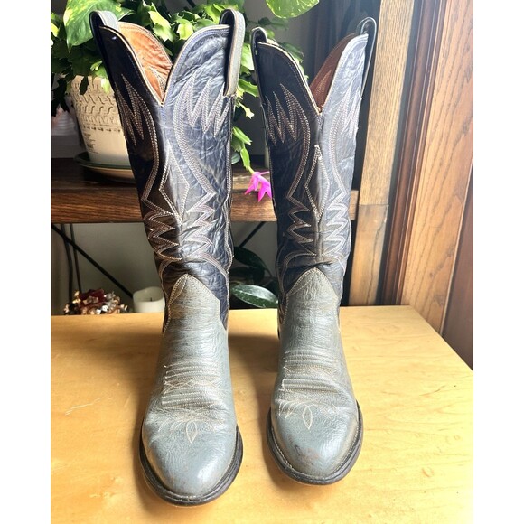 Vtg The SANDERS 1970’s Leather Cowboy Boots Mexico Western Men: 6A Women: 7.5 main image 5
